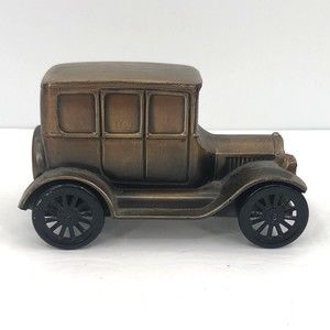 Banthrico Diecast Metal Car Bank Ford 1926 Model T Copper Color Automobile Promo